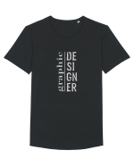 Graphic Designer! Tricou mânecă scurtă guler larg Bărbat Skater