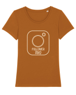 Follower Bro Tricou mânecă scurtă guler larg fitted Damă Expresser