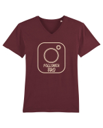 Follower Bro Tricou mânecă scurtă guler V Bărbat Presenter