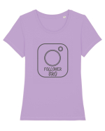 Follower, Bro Tricou mânecă scurtă guler larg fitted Damă Expresser
