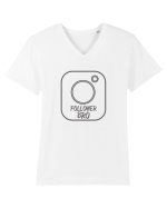 Follower, Bro Tricou mânecă scurtă guler V Bărbat Presenter