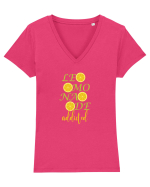 Lemonade Addicted Tricou mânecă scurtă guler V Damă Evoker