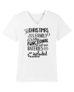 Tricou familist de Crăciun Tricou mânecă scurtă guler V Bărbat Presenter