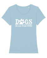 DOGS - Because People Suck Tricou mânecă scurtă guler larg fitted Damă Expresser