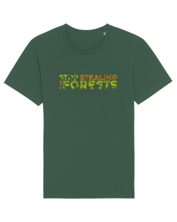 STOP Stealing Our Forests Bottle Green