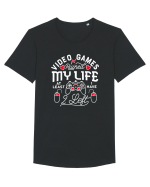 Video Games Ruined My Life Tricou mânecă scurtă guler larg Bărbat Skater