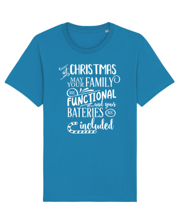 Tricou familist de Crăciun Azur
