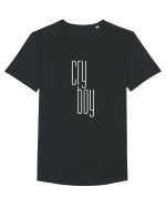 Cry boy (alb) Tricou mânecă scurtă guler larg Bărbat Skater