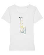 Cry boy (color) Tricou mânecă scurtă guler larg fitted Damă Expresser