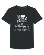 Nebunie de Crăciun Tricou mânecă scurtă guler larg Bărbat Skater