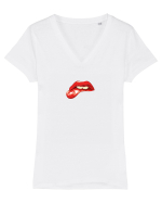 Lips Tricou mânecă scurtă guler V Damă Evoker