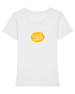 Let's Start a Cult! Tricou mânecă scurtă guler larg fitted Damă Expresser