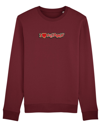 I LOVE alcoolu' Burgundy