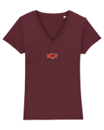 I LOVE ? Tricou mânecă scurtă guler V Damă Evoker