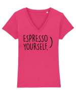 Espresso Yourself Tricou mânecă scurtă guler V Damă Evoker