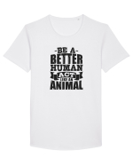 Be A Better HUMAN! Tricou mânecă scurtă guler larg Bărbat Skater