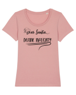Tricou indecis obraznic Tricou mânecă scurtă guler larg fitted Damă Expresser
