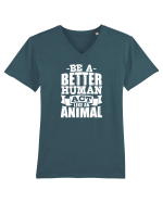 Be A Better HUMAN! Tricou mânecă scurtă guler V Bărbat Presenter