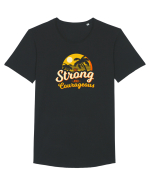 Be Strong & Courageous Tricou mânecă scurtă guler larg Bărbat Skater