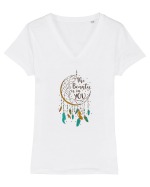 The Beauty Is In YOU Tricou mânecă scurtă guler V Damă Evoker