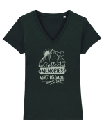 Collect Memories Not Things Tricou mânecă scurtă guler V Damă Evoker