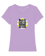 When life gives you lemonade... Tricou mânecă scurtă guler larg fitted Damă Expresser
