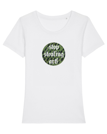 Stop stealing art! White