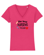 The best NURSING team Tricou mânecă scurtă guler V Damă Evoker
