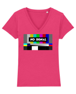 No signal Tricou mânecă scurtă guler V Damă Evoker