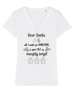 Dorință obraznică Tricou mânecă scurtă guler V Damă Evoker