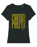 Cartofi prajiti Tricou mânecă scurtă guler larg fitted Damă Expresser