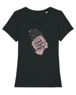 Good Vibes Only Tricou mânecă scurtă guler larg fitted Damă Expresser
