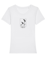FASHION FRIDAY Tricou mânecă scurtă guler larg fitted Damă Expresser