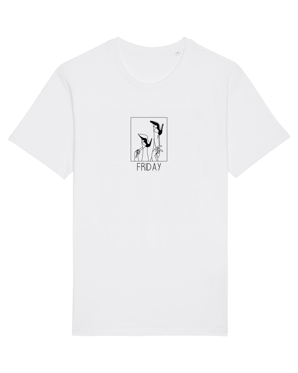Tricou mânecă scurtă Unisex Rocker White
