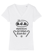 Obsesii de Crăciun Tricou mânecă scurtă guler V Damă Evoker
