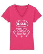 Obsesii de Crăciun Tricou mânecă scurtă guler V Damă Evoker