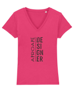 Aproape DESIGNER ! Tricou mânecă scurtă guler V Damă Evoker