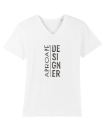 Aproape DESIGNER ! Tricou mânecă scurtă guler V Bărbat Presenter