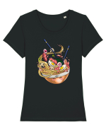 Naruto Ramen  Tricou mânecă scurtă guler larg fitted Damă Expresser