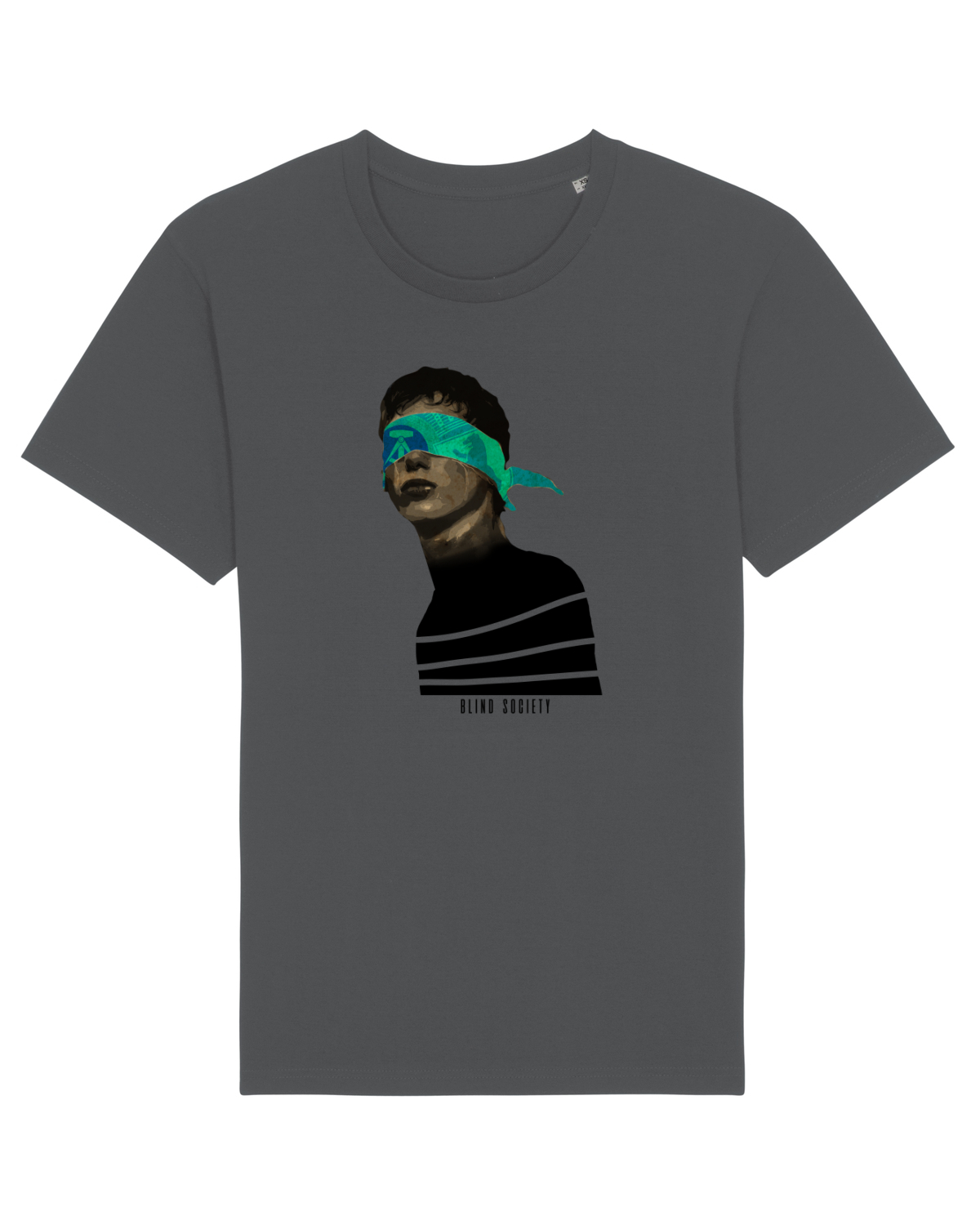 Tricou mânecă scurtă Unisex Rocker Anthracite