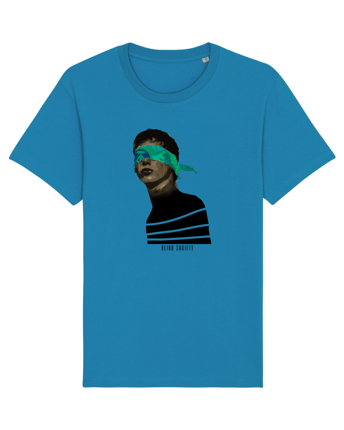 Tricou mânecă scurtă Unisex Rocker Azur