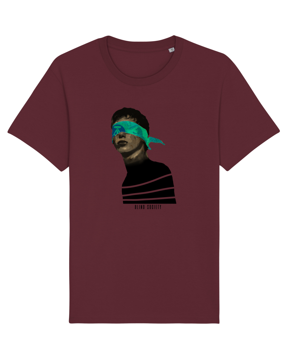 Tricou mânecă scurtă Unisex Rocker Burgundy