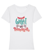 Amintiri Tricou mânecă scurtă guler larg fitted Damă Expresser