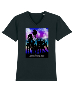 Seven Deadly Sins  (black edition) Tricou mânecă scurtă guler V Bărbat Presenter