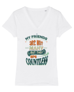 Prieteni Tricou mânecă scurtă guler V Damă Evoker