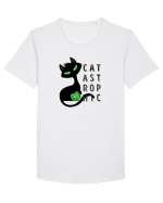 CATastrophic Tricou mânecă scurtă guler larg Bărbat Skater