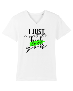 Love You Tricou mânecă scurtă guler V Bărbat Presenter