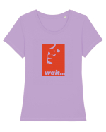 wait... Tricou mânecă scurtă guler larg fitted Damă Expresser