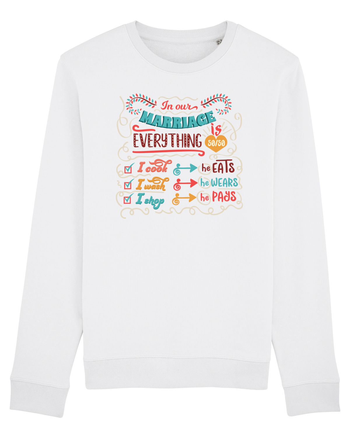 Bluză mânecă lungă Unisex Rise White