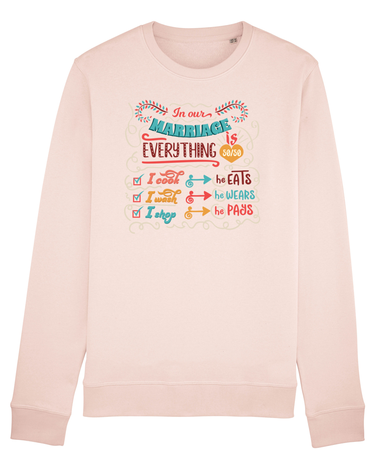 Bluză mânecă lungă Unisex Rise Candy Pink